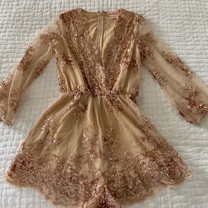 Showpo Blush Sequin Romper